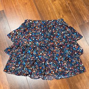 J.Crew star-print 3-tiered skirt